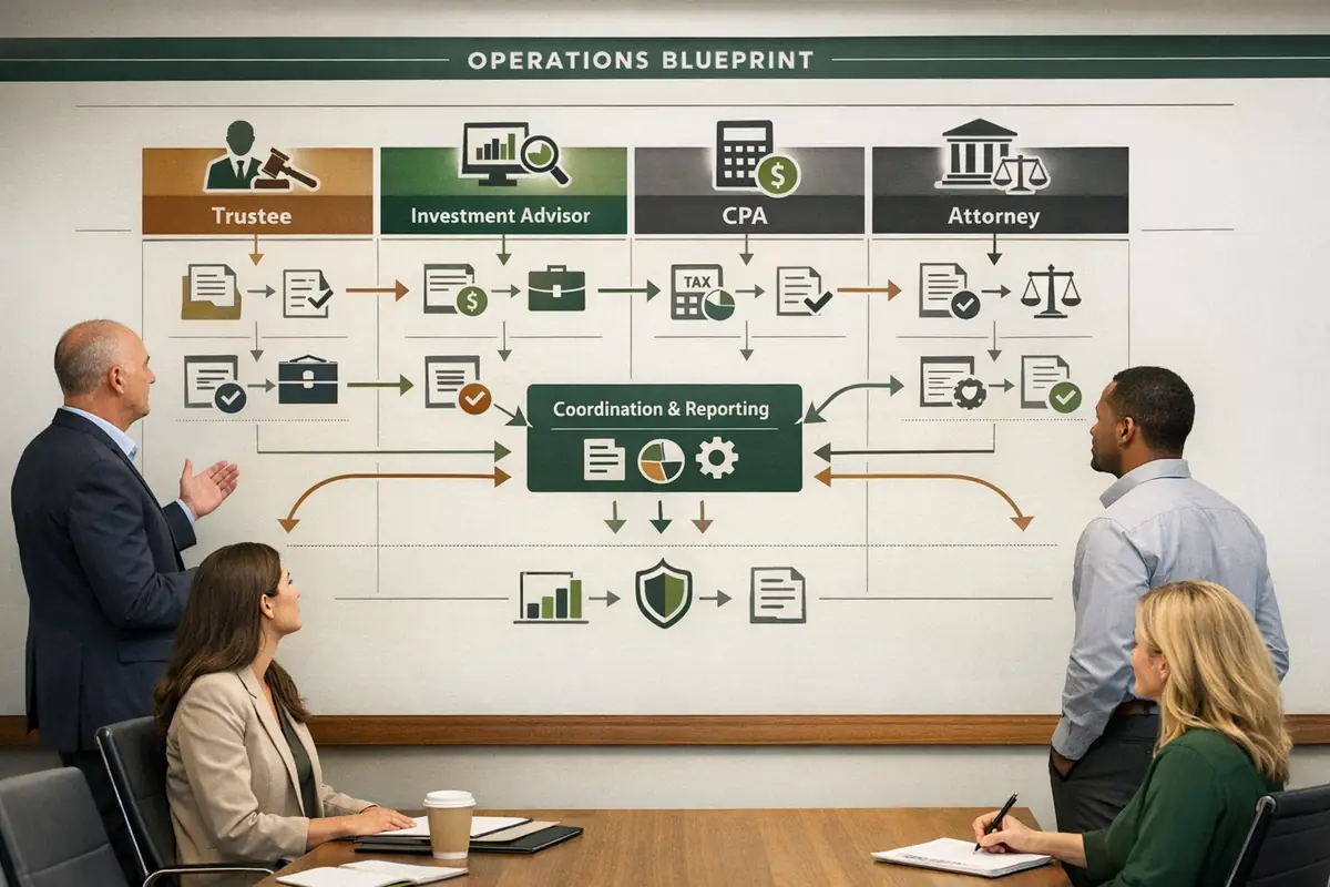 Directed trustee operating model visual